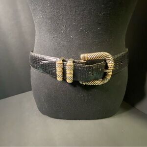 Brighton Black and Gold Women's Belt